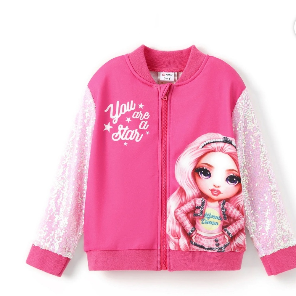 BRAND NEW 3-4Y L.O.L Surprise Pink Kids Toy Jacket with Doll Design
